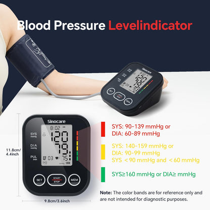 Sinocare Blutdruckmessgerät Oberarm, Vollautomatisches Blutdruck Messgerät