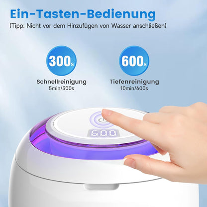 Seancheer Ultraschallreinigungsgerät 48000Hz 24W 180ML Ultrasonic Cleaner mit UV Lampe