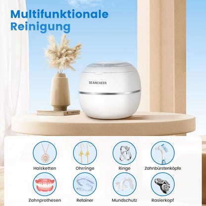 Seancheer Ultraschallreinigungsgerät 48000Hz 24W 180ML Ultrasonic Cleaner mit UV Lampe
