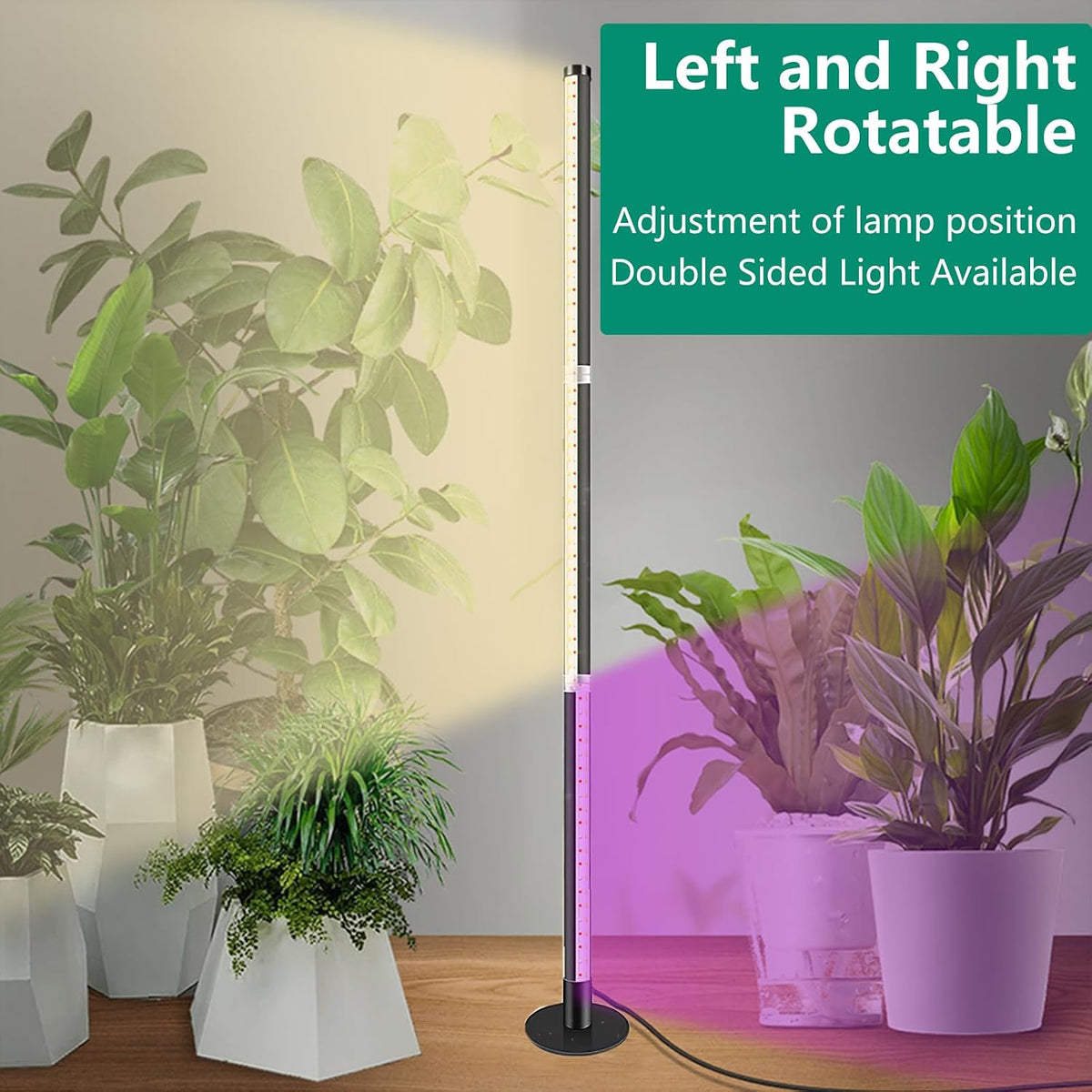 SciFiVisi Pflanzenlampe LED Vollspektrum, 243 LEDs mit Timer 3 Beleuchtungsmodi