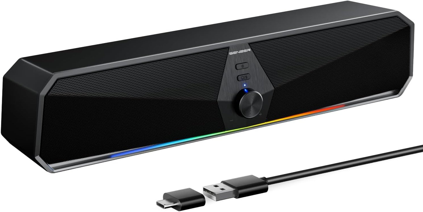SENZER CS30 PC Lautsprecher für PC Computer Soundbar  Schwarz