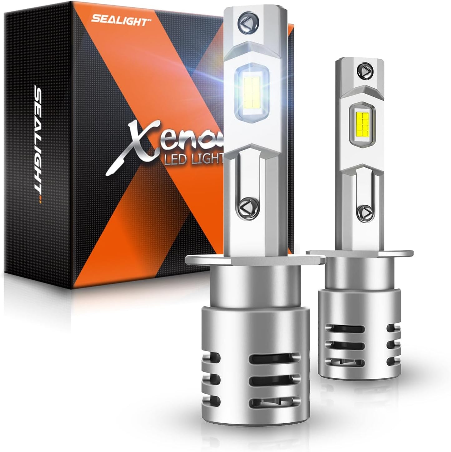 SEALIGHT H1 LED Scheinwerfer , 30.000 lm,  800 % heller, 2er-Pack