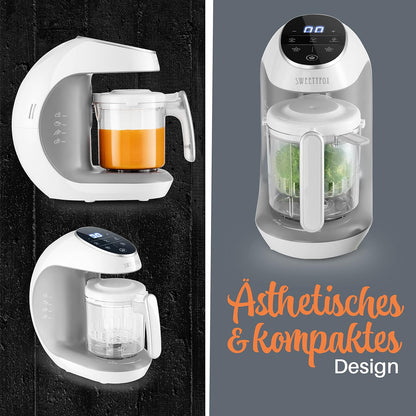 Sweety Fox  Multifunktions Babynahrungszubereiter 7-in-1  Dampfgarer, Mixer, Gläschenwärmer