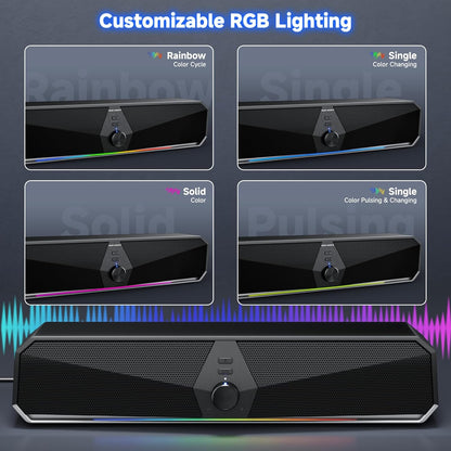 SENZER CS30 PC Lautsprecher für PC Computer Soundbar  Schwarz
