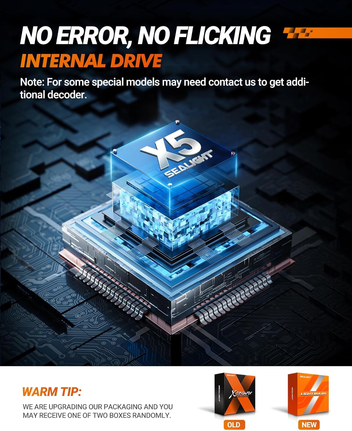 SEALIGHT H1 LED Scheinwerfer , 30.000 lm,  800 % heller, 2er-Pack