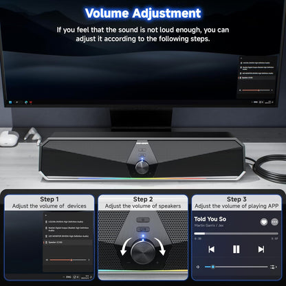 SENZER CS30 PC Lautsprecher für PC Computer Soundbar  Schwarz