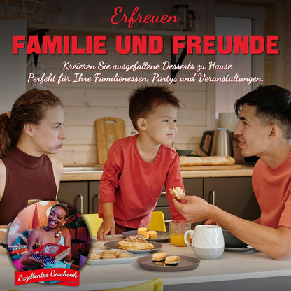 SugarWhisk Mini-Waffelmaschine, Waffeleisen für Kinder, backt 8 x 5cm winzige Waffeln weiß