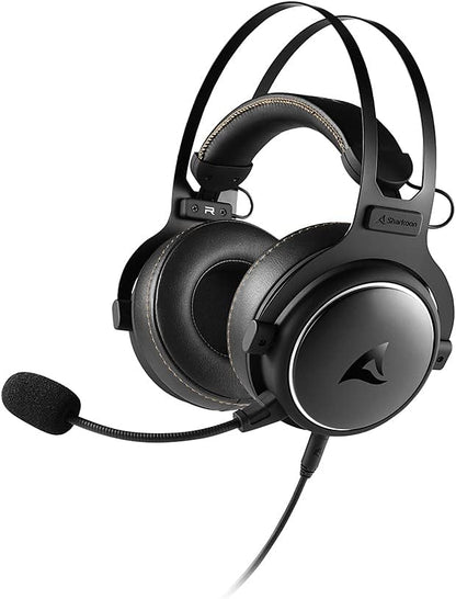 Casque de jeu audio haute résolution Sharkoon Skiller SGH50, noir et blanc