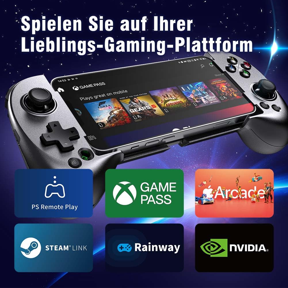 ShanWan Handy Controller für Android/iOS/iPhone15, Smartphone Controller mit Einstellbarer Joystick