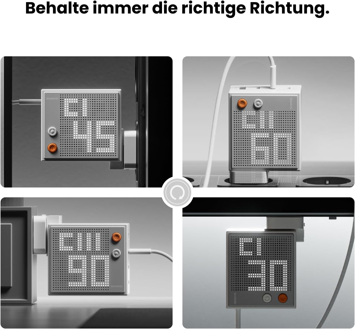 sharge Pixel 140 Laptop Ladegerät, 140W Max USB-C Ladegerät mit Smart Pixel Display