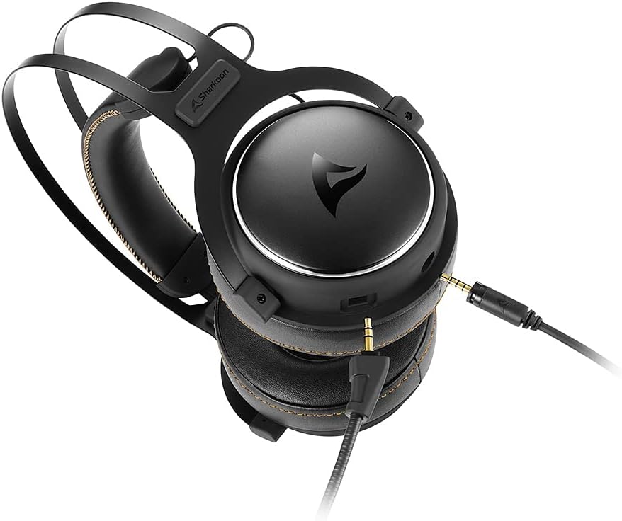 Casque de jeu audio haute résolution Sharkoon Skiller SGH50, noir et blanc