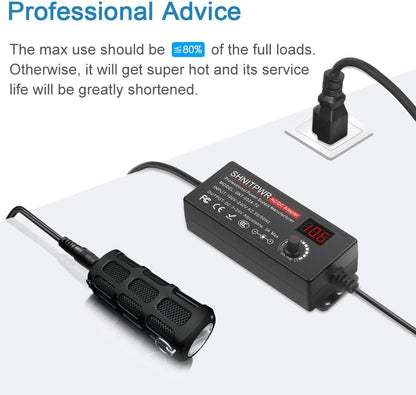 SHNITPWR Universal 3.5V~24V Netzteil 72W 3A AC/DC Schalt-Netzteil Adapter, mit 14 pcs
