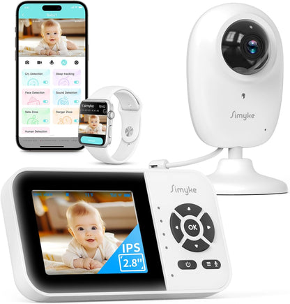 Simyke Intelligenter Babyphone, 7,1 cm (2,8 Zoll) Display, 1080p