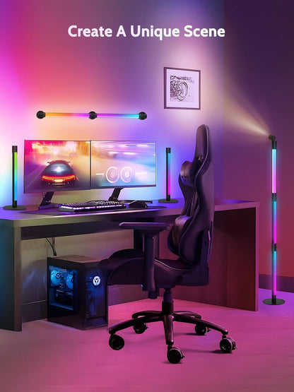 SIGRILL RGB Stehlampe DimmbarLED Lightbar Wallwasher mit Fernbedienung und APP