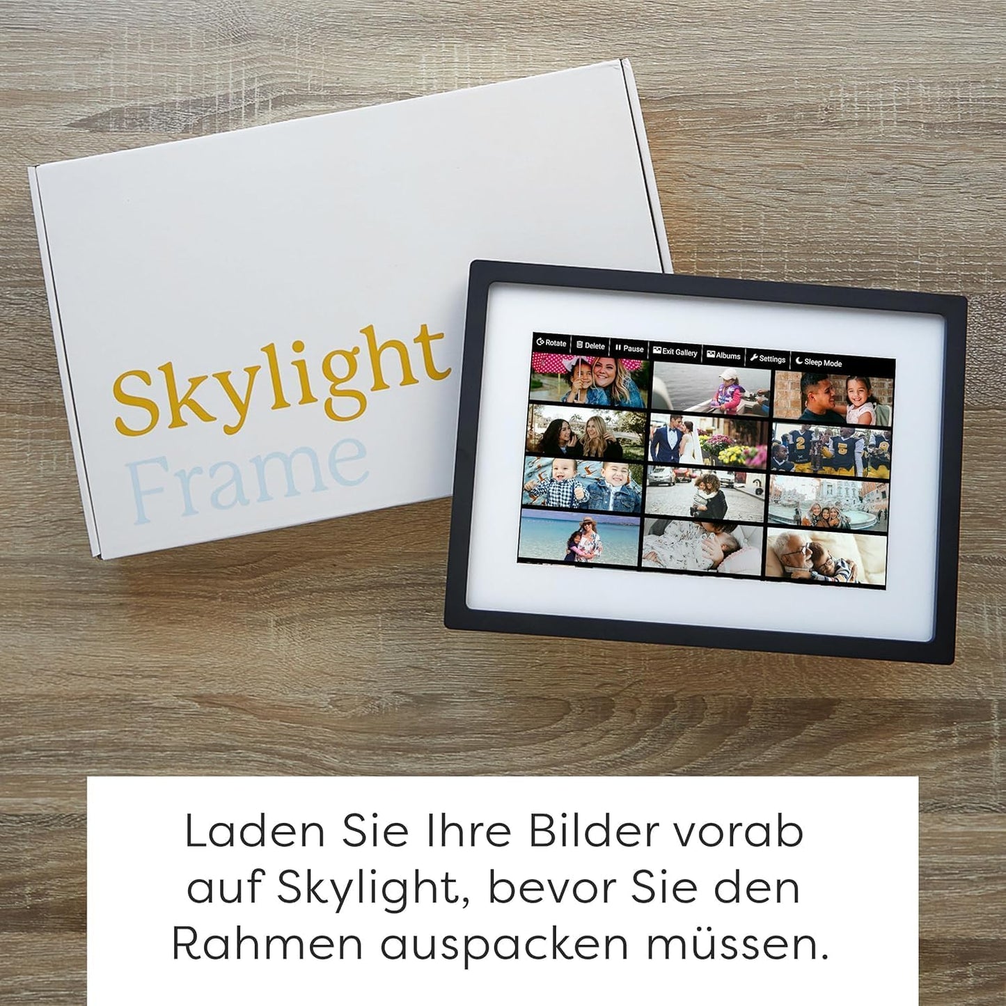 Skylight Frame - WLAN Digitaler Billderrahmen, 10 Zoll Touch-Screen, Schwarz
