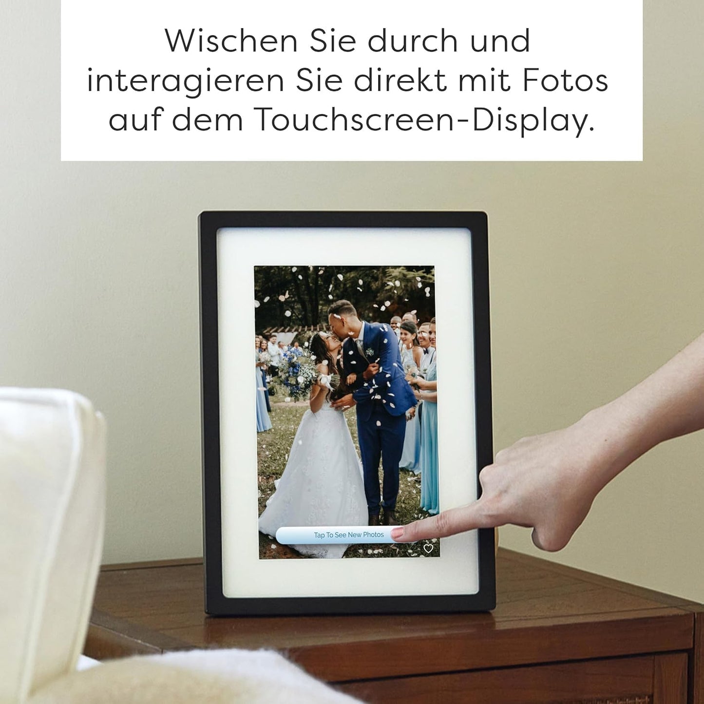 Skylight Frame - WLAN Digitaler Billderrahmen, 10 Zoll Touch-Screen, Schwarz