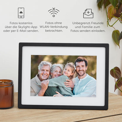 Skylight Frame - WLAN Digitaler Billderrahmen, 10 Zoll Touch-Screen, Schwarz