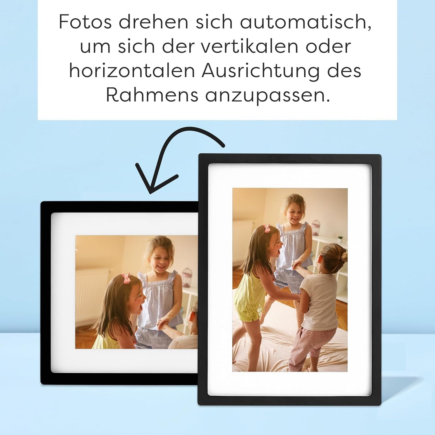 Skylight Frame - WLAN Digitaler Billderrahmen, 10 Zoll Touch-Screen, Schwarz