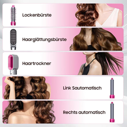 Swetfela Hair Styler Set, Airstyler 5 In 1 Mit Rundbürstenföhn Haarstyler