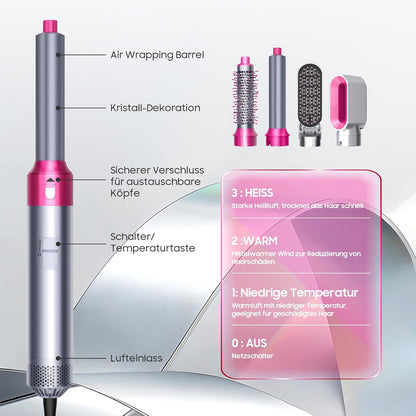 Swetfela Hair Styler Set, Airstyler 5 In 1 Mit Rundbürstenföhn Haarstyler