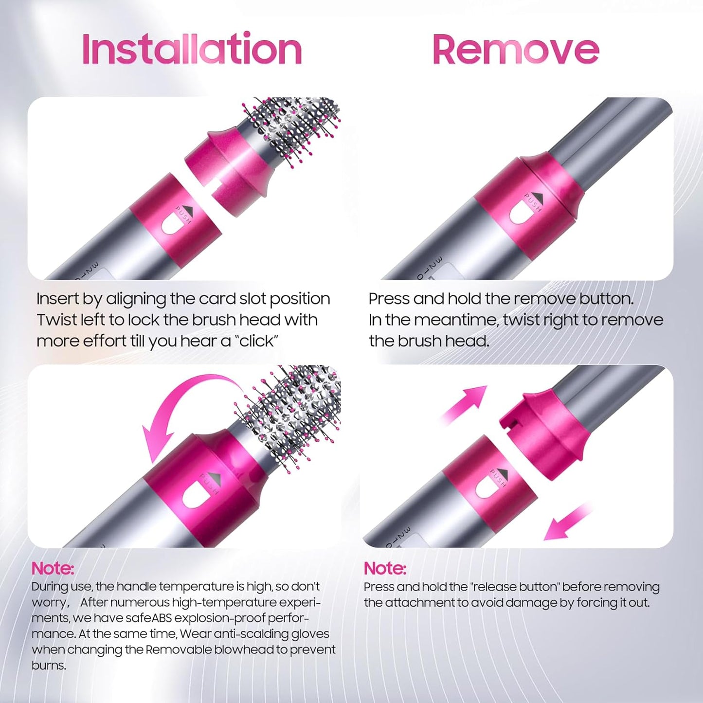 Swetfela Hair Styler Set, Airstyler 5 In 1 Mit Rundbürstenföhn Haarstyler