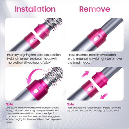 Swetfela Hair Styler Set, Airstyler 5 In 1 Mit Rundbürstenföhn Haarstyler