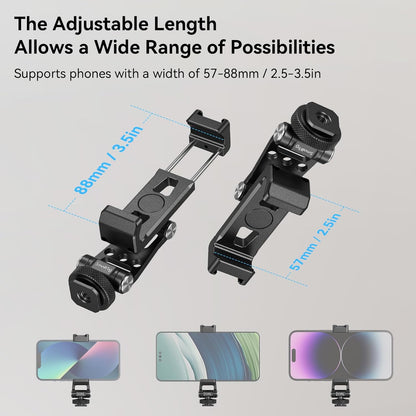 SMALLRIG Universelle Metal Phone Support mit Blitzschuh, für iPhone /Samsung 4382 