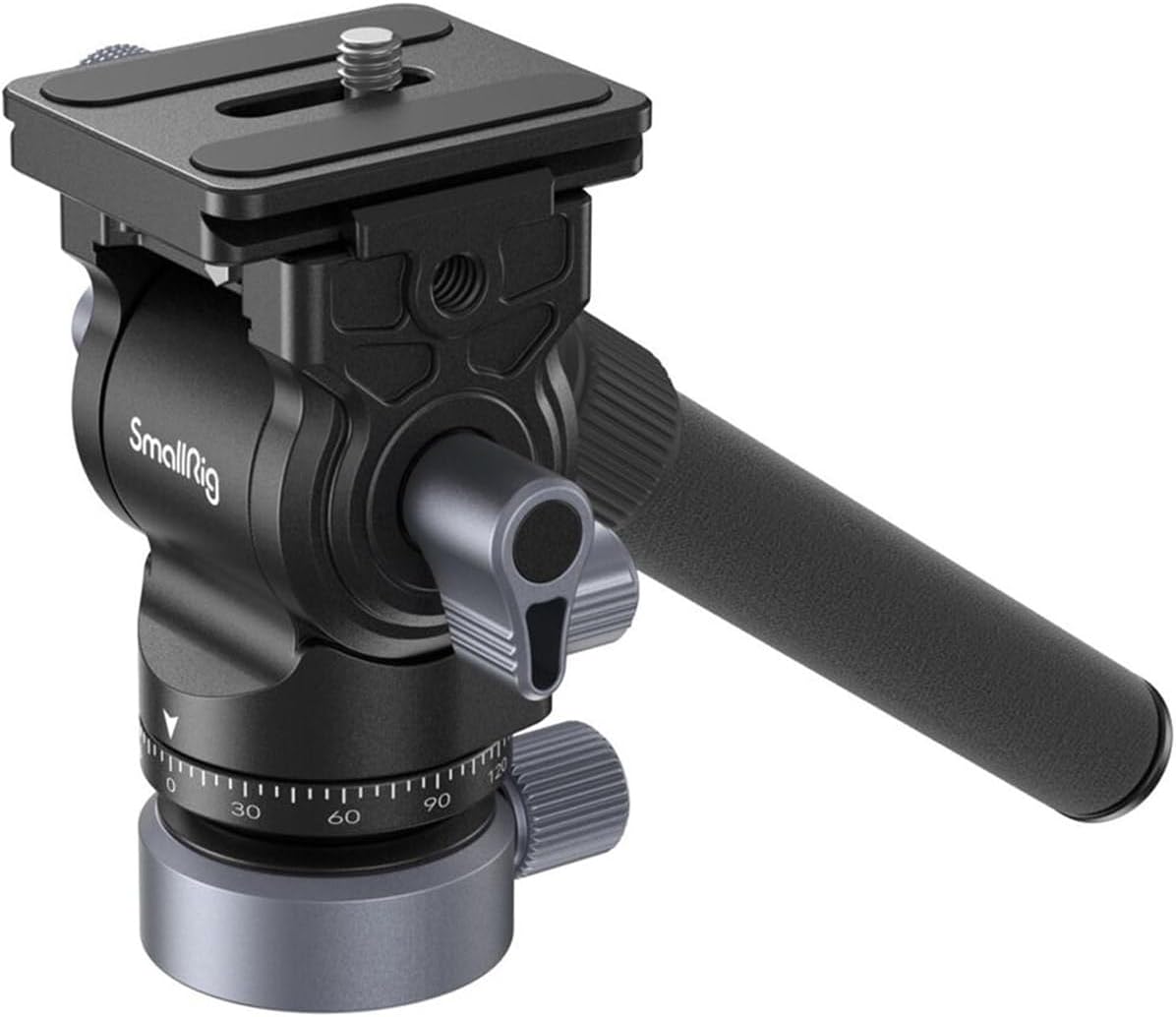 SMALLRIG Stativ Fluid Videokopf Video Head Mount Plate CH20 mit Schnellwechselplatte
