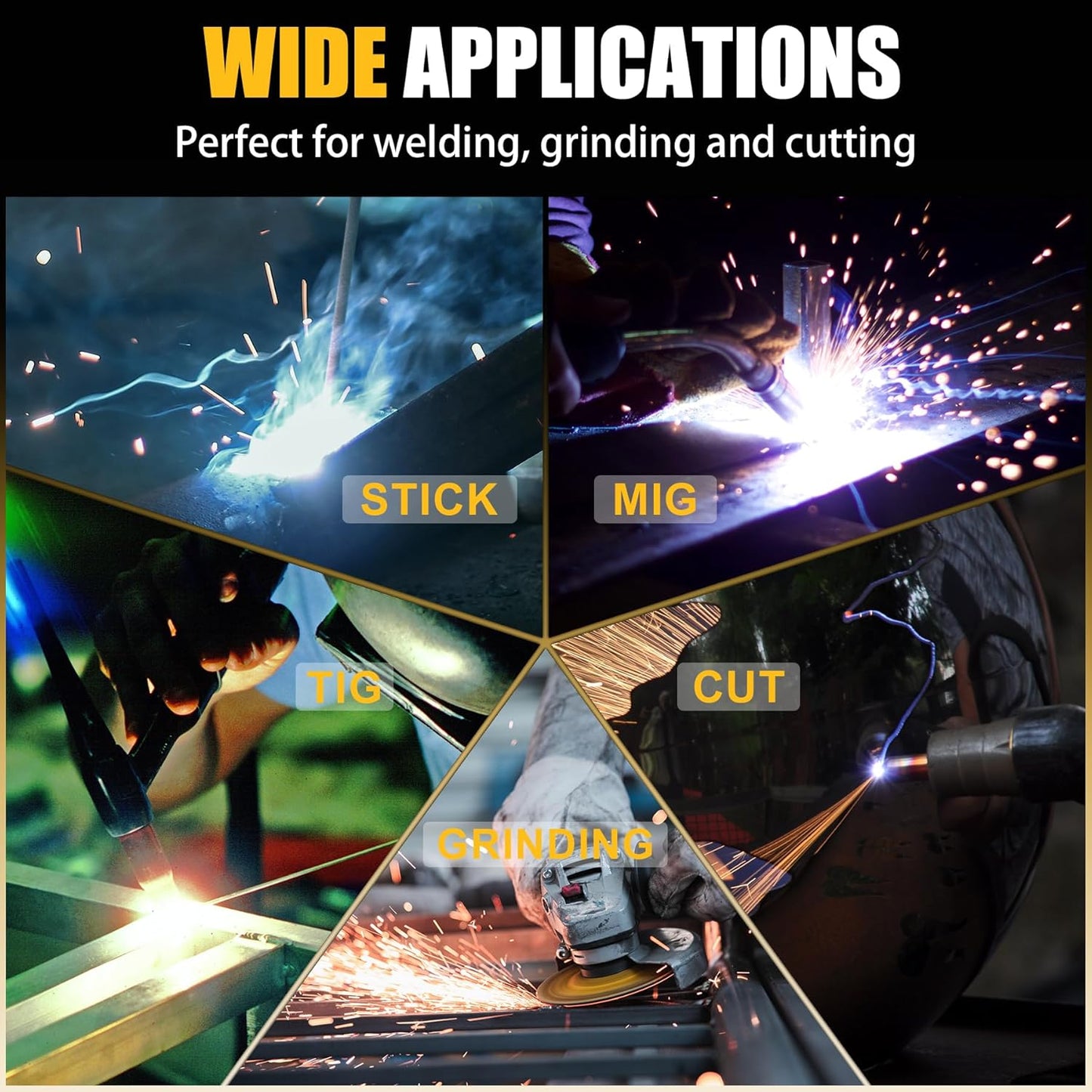 SONNLER Automatik Schweißhelm  großem Sichtfeld (10 x 9,3 cm), Echtfarben-Schweißmaske