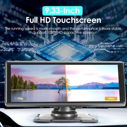 Syncarstereo Wireless Apple CarPlay&Android Auto 9,33 Zoll HD IPS Touchscreen GPS Navi