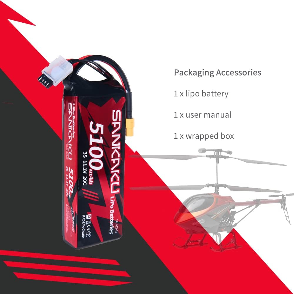 SANKAKU 3S 5100 mAh 11,1 V 20 C LiPo-Akku mit XT60-Stecker