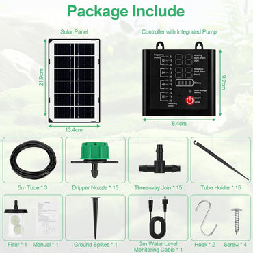Solar Bewässerungssystem, Garten Tröpfchenbewässerung system mit 12 Timer-Modi