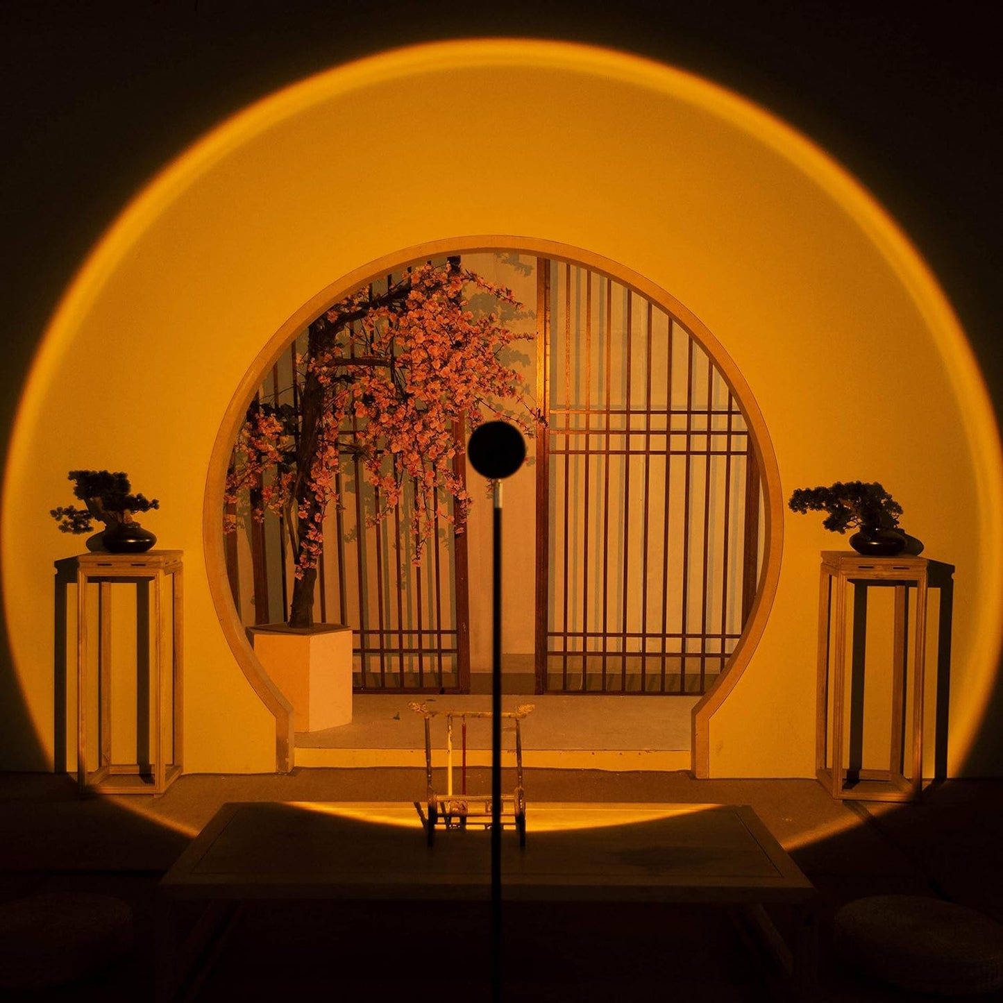 SOLLA Sonnenuntergang Projection LED Lampe Coucher de Soleil, Longue Support 360° Stehlampe