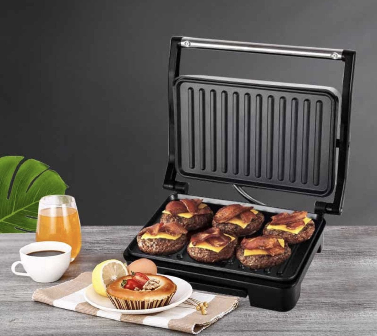 SOKANY SK-223 850W Kontaktgrill, Sandwich-Toaster/Panini-Maker, Elektrogrill