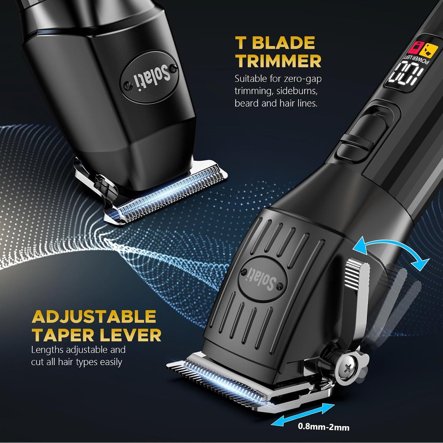 SOLATI Haarschneidemaschine, Profi Set Bartschneider & Haartrimmer,T-Blade-Rasierer