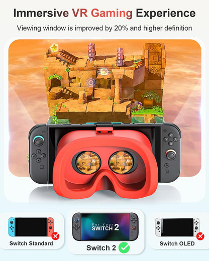 STARTRC GAMES VR Headset für Nintendo Switch 2 mit verstellbaren HD-Linsen