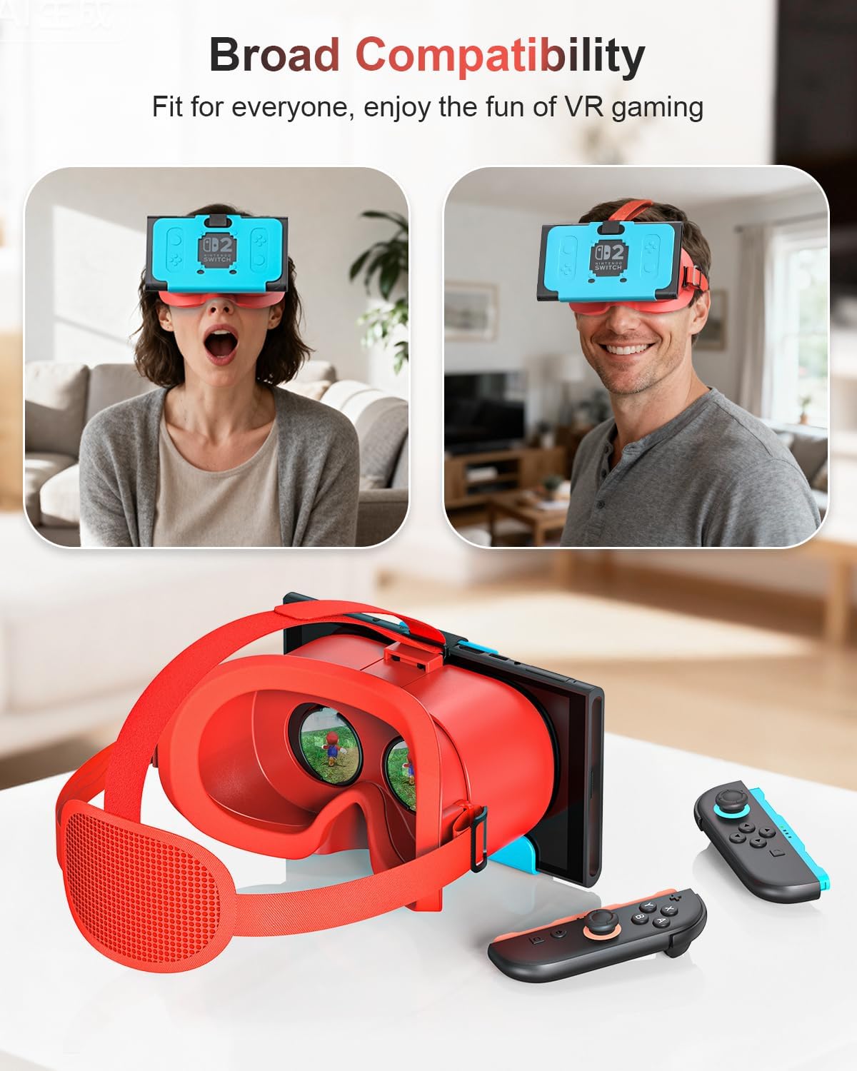 STARTRC GAMES VR Headset für Nintendo Switch 2 mit verstellbaren HD-Linsen