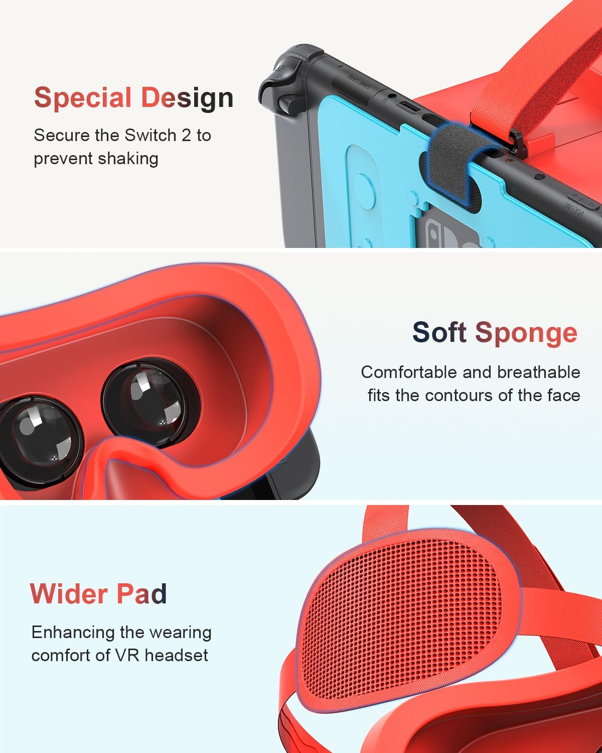 STARTRC GAMES VR Headset für Nintendo Switch 2 mit verstellbaren HD-Linsen