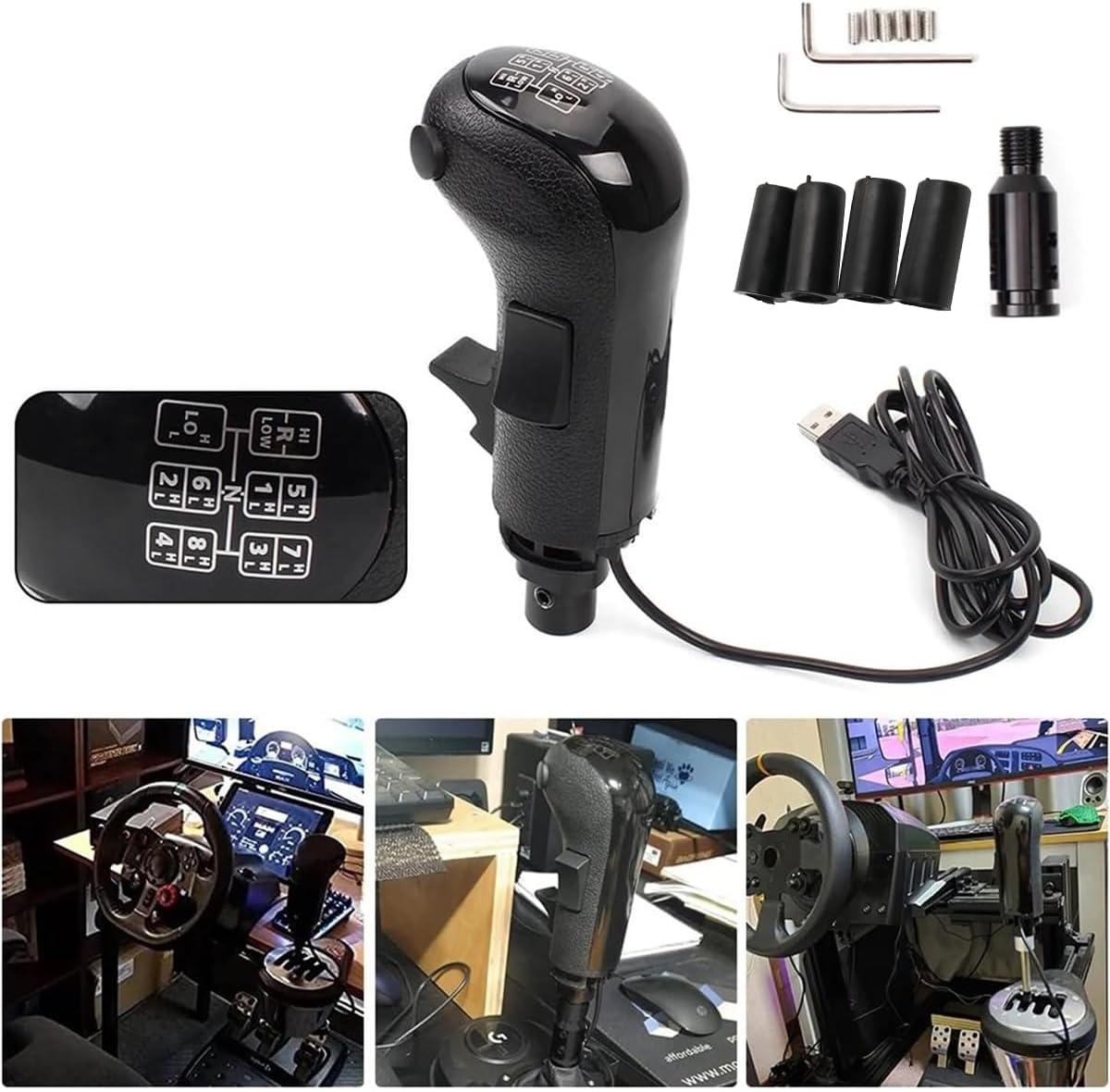 Sarini Gearshift Shifter Knob USB Truck Simulator Shifter Ersatz für Logitech G29 G27 G25 G920