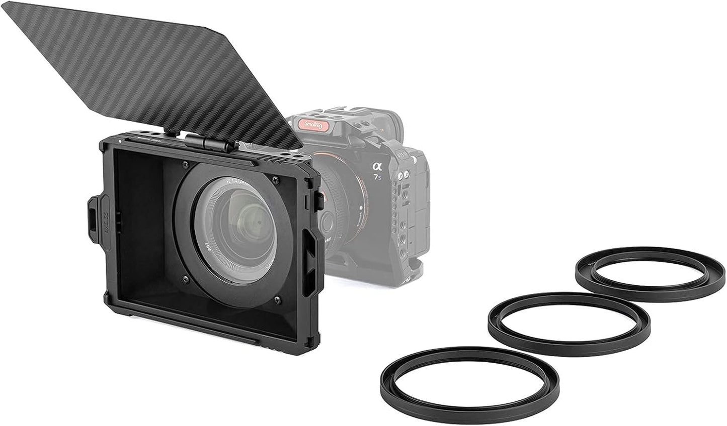 Mini Matte Box SMALLRIG pour appareils photo reflex numériques et hybrides, kit de support de filtre lumineux pour vidéastes - 3196