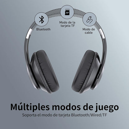 9S Bluetooth-Kopfhörer, kabellose,60 Stunden Laufzeit,6 EQ-Modi,faltbar,schwarz