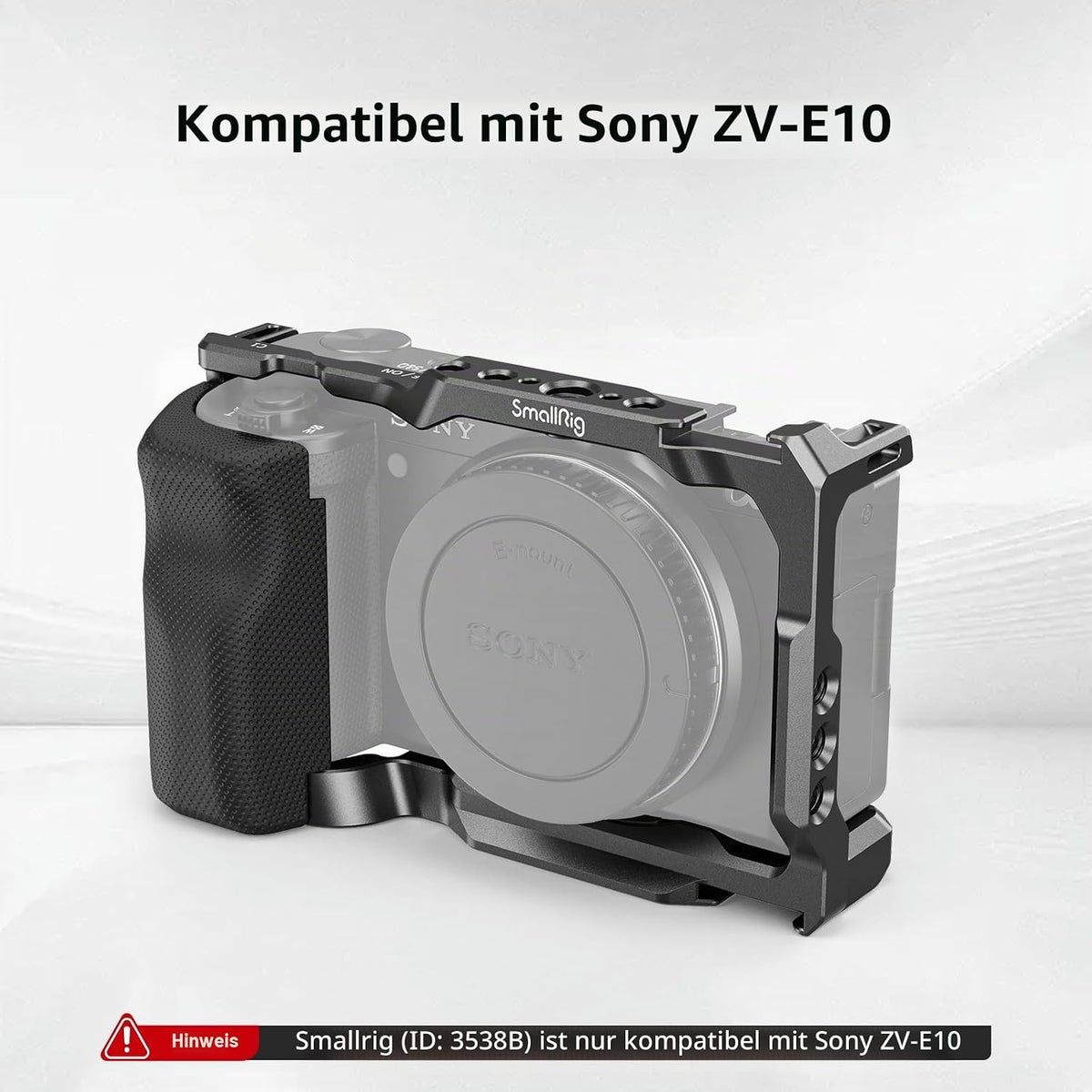 SMALLRIG ZV-E10 Käfig mit Griff und integrierter Schnellwechselplatte für Arca Swiss
