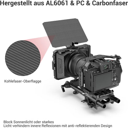 Mini Matte Box SMALLRIG pour appareils photo reflex numériques et hybrides, kit de support de filtre lumineux pour vidéastes - 3196
