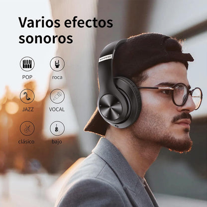 9S Bluetooth-Kopfhörer, kabellose,60 Stunden Laufzeit,6 EQ-Modi,faltbar,schwarz