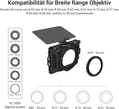 Mini Matte Box SMALLRIG pour appareils photo reflex numériques et hybrides, kit de support de filtre lumineux pour vidéastes - 3196