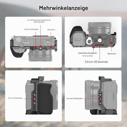 SMALLRIG ZV-E10 Käfig mit Griff und integrierter Schnellwechselplatte für Arca Swiss