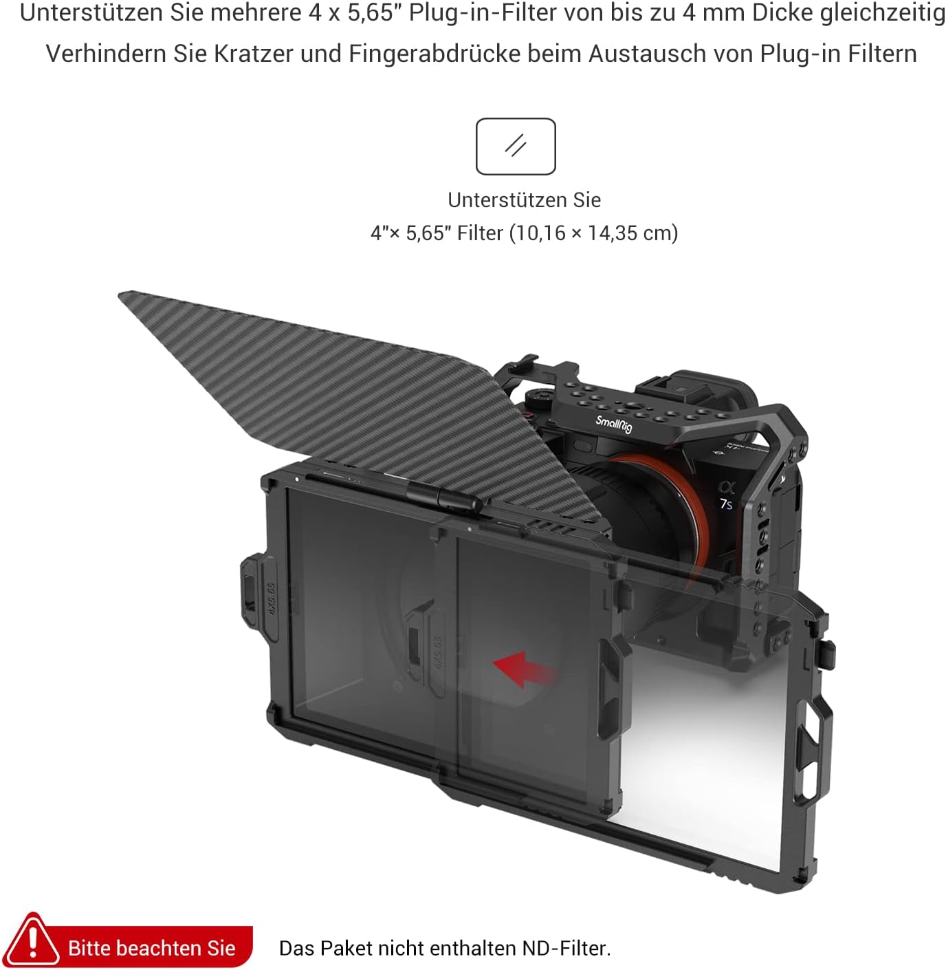 Mini Matte Box SMALLRIG pour appareils photo reflex numériques et hybrides, kit de support de filtre lumineux pour vidéastes - 3196