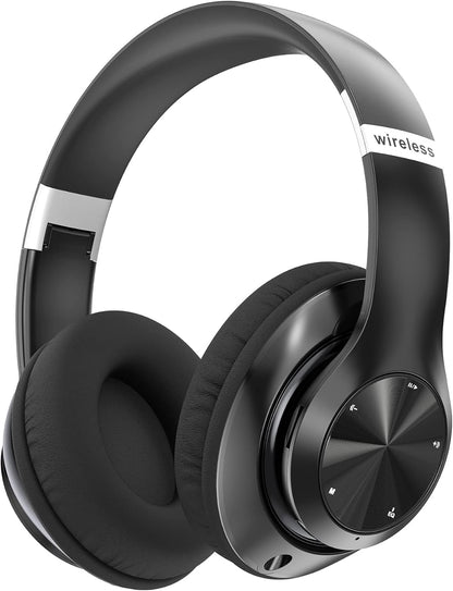 9S Bluetooth-Kopfhörer, kabellose,60 Stunden Laufzeit,6 EQ-Modi,faltbar,schwarz