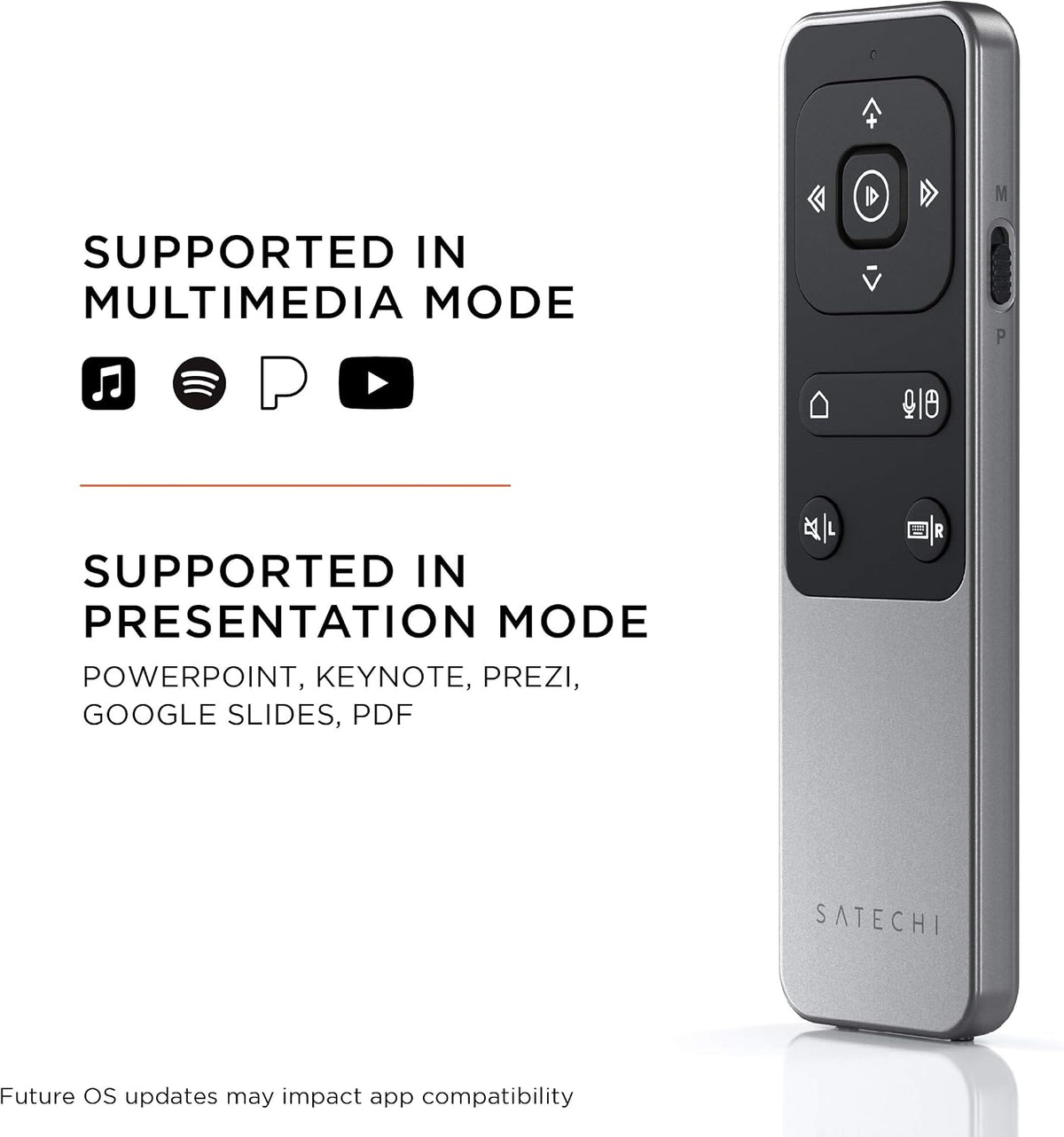 SATECHI R2 Bluetooth Multimedia/Präsentations-Fernbedienung,5.0 2,4GHz