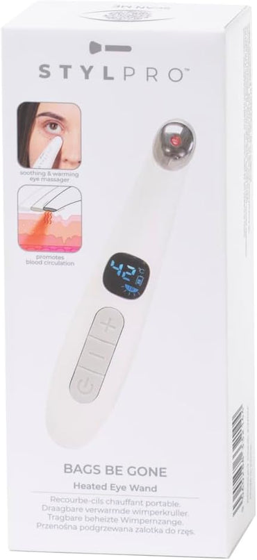 STYLPRO Bags Be Gone, Beheiztes Augenmassagegerät hilft gegen Schwellungen, Falten, dunkle Augenringe und Straffung
